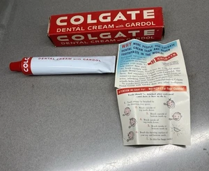 Vintage Colgate Zahncreme ZAHNPASTA in Box ~ riesige Probe - Bild 1 von 9