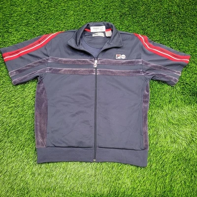 FILA Terry 轨道夹克小号 21x25 宽松裁剪 — 第 1/4 张图片