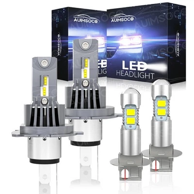 For Nissan NP300 2009-2017 8000K LED Headlight Hi/Lo+Fog Light 4 Bulbs Combo kit - Image 1 of 4
