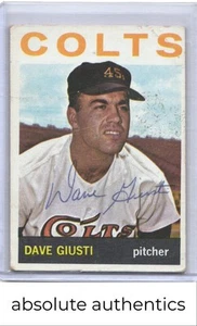 1964 Topps Dave Giusti Autogramm - Bild 1 von 2