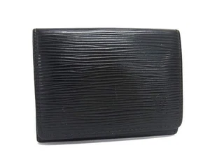 Louis Vuitton Card Case M56582 Black Epi Enveloppe Cartes de Visite UNISEX YK739 - Picture 1 of 5