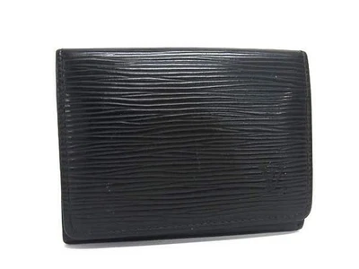 Louis Vuitton Card Case M56582 Black Epi Enveloppe Cartes de Visite UNISEX YK739 - Image 1 of 4
