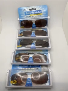 Gafas de sol polarizadas con clip con protector solar 52 Rec 5 marco completo lentes ámbar 5 pares - Imagen 1 de 2