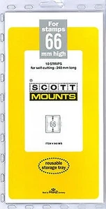 Prinz Scott Stamp Mount 66/240 mm - BLACK - Pack of 10 (66x240 66mm) STRIP 940 - Picture 1 of 3