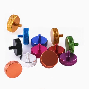 M3 KNURLED THUMB SCREWS ALUMINIUM ALLOY HAND GRIP KNOB BOLTS L: 4-6mm - Picture 1 of 9