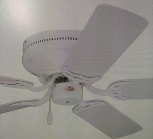 Emerson/52"/contemporary snugger ceiling fan/ white /bleached OAK/ 5REV/(BR29A) - Picture 1 of 18