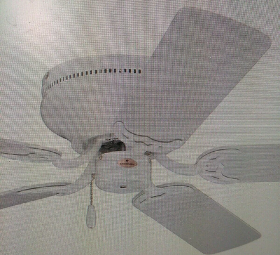 Emerson/52"/contemporary snugger ceiling fan/ white /bleached OAK/ 5REV/(BR29A) - Image 1 of 4