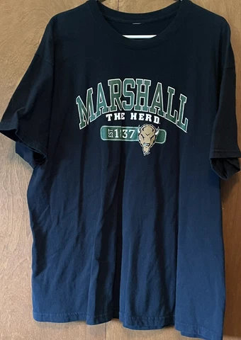 Two (2) Marshall Thundering Herd Adult XL T-Shirts Cover