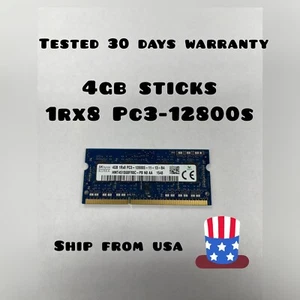SK Hynix 4GB RAM 1RX8 PC3-12800S-11-13-B4  Laptop Memory 30 Days Warranty Tested - Picture 1 of 7