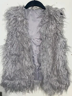Ladies Grey Fur Gillet/Waistcoat 10-12 - Image 1 of 4