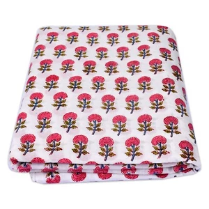 Sanganeri Printed Cotton Fabric 10 Yard Handmade Block Print Dresses Material C3 - Picture 1 of 5