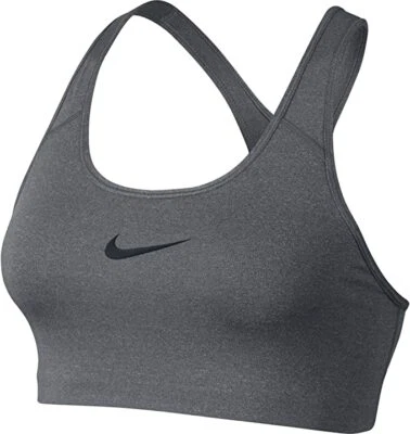 NEW NIKE [S] Women's DRI-FIT Medium Support Sports Yoga/Gym Bra-Grey 842398-092 - Image 1 of 3