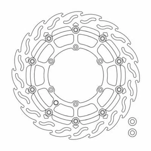 Husaberg FX 450 2010-2012 Moto Masters Supermoto Front Racing Flame front Brake - Picture 1 of 5