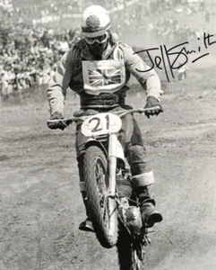 JEFF SMITH SIGNED AUTOGRAPHED 8x10 PHOTO BRITISH MOTOCROSS LEGEND BECKETT BAS - Picture 1 of 1