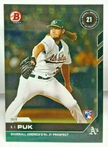 A.J. Puk 2020 Bowman Next BA Top 100 Prospects RC #T48 - OAKLAND A's - SP /750 - Picture 1 of 2