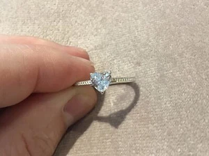0.75 Carat Lab Created Diamond Engagement Ring Platinum Plated 925 O & Half - Picture 1 of 5