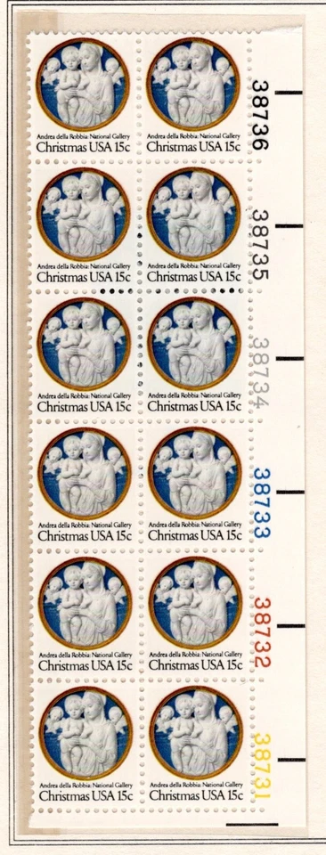 SC# 1768, 1978--15c Christmas Madonna & Child, PB of 12, MNH - Image 1 of 1