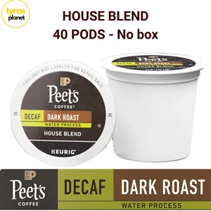Peet's Café Descafeinado Casa Mezcla K-Cup Cápsulas 40 Cápsulas Compatible Keurig Tostado Oscuro - Imagen 1 de 4