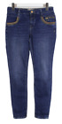 MOS MOSH Naomi Shade Blue Jeans Women's W28 Whiskers Slim Zip Fly Fade Effect