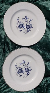 Vintage Enoch Wedgwood Tunstall 10” Dinner Plate Ironstone Royal Blue - Picture 1 of 3