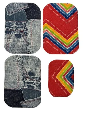VINTAGE IRON ON PATCHES MOD POP ART UNUSED HIPPIE DISCO JEANS PANTS PATCH DENIM - Image 1 of 4