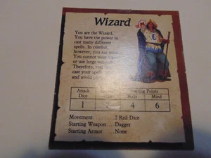 Heroquest 1989/1990. Piezas de repuesto aceptables para tarjetas de asistente - Imagen 1 de 1