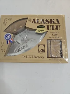 1993 The Alaska ULU Knife Wood Handle With Stand New In Box Vintage - Picture 1 of 11
