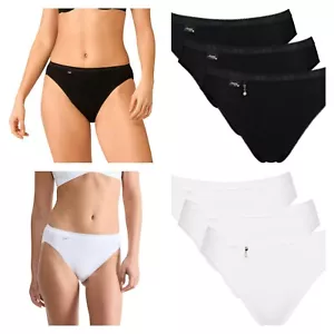 Sloggi Basic Pearl Tai High Leg Briefs Knickers 3 Pack 10221622 - Picture 1 of 21