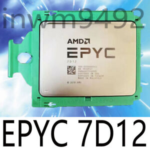 AMD epyc Rome 7d12 1.1ghz-3.0ghz 32 core 128MB 180W sp3 CPU processor