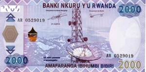 Rwanda 2000 Francs 2014 UNC Banknote P-40 Prefix AR Paper Money - Picture 1 of 2