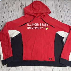 Under Armour Illinois State Redbirds ISU Hoodie Hooded Sweatshirt Womens Medium - Picture 1 of 8