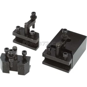QUICK CHANGE TOOL POST KIT SET 3 FLAT TOOL HOLDERS FOR LATHE FERVI T00A0 - Picture 1 of 1