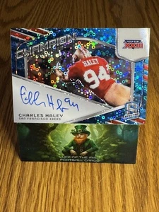 2024 Spectra Charles Haley Neon Blue Prizm Super Bowl Champion Auto #01/50 - Zdjęcie 1 z 2