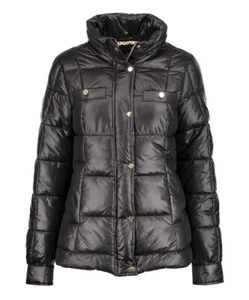 JESSICA SIMPSON Black Quilted Mock Neck Puffet Coat Jacket Size Medium M NEW - Picture 1 of 3