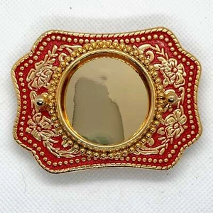 Hebilla de cinturón de estilo occidental Silver Dollar Red & Gold - Imagen 1 de 3