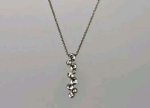 VETEMENTS Collana tono argento con ciondolo strass