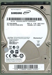 ST1500LM006 S/N: S326J SAMSUNG P/N: HN-M151RAD/AVN 1.5TB CHINA JAN 2014 - Picture 1 of 2