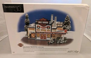 1998 Dept. 56 Snow Village - Harley Davidson Manufacturing - 54948 - Pristine - Picture 1 of 14