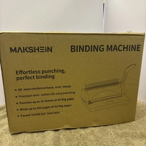 Schwerlast Kamm Bindemaschine - 21 Loch, 450 Blatt Kapazität, Locher 12, 100 - Bild 1 von 2