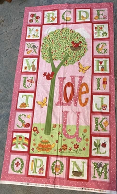 Panel de tela de algodón Love U Alphabet raro de Deb Strain para moda #19360 Foto 1 de 2