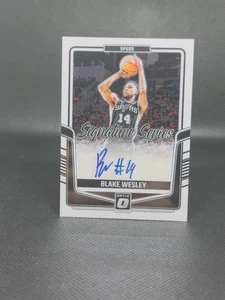 Donruss Optic Blake Wesley Signature Series Auto San Antonio Spurs 2024-25 - Imagen 1 de 2
