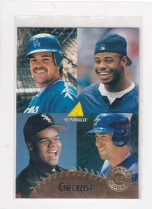 1995 Pinnacle Chase Program Checklist # 450 Griffey Jr/Piazza/Thomas/Bagwell - Picture 1 of 2