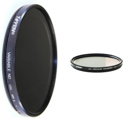 Tiffen 67CP Slim 67mm Circular Polarizer & 67VND 67mm Variable Density 2 Filters - Image 1 of 4