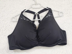 PLUS SIZE 40DD NEW Swimsuits For All Bikini Top Black Lace Style Accents - Picture 1 of 7