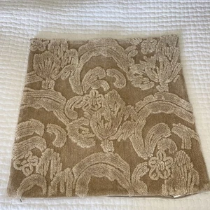 Pottery Barn Natalia Jacquard Chenille Pillow Cover 22”-Sand/tan - Picture 1 of 9
