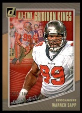 2018 Donruss All Time Gridiron Kings Studio Series #9 Warren Sapp /100