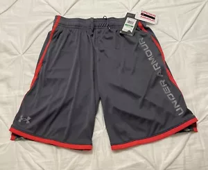 NWT! Youth Large Under Armour Boy’s Shorts; Gray Athletic Basketball Stunt 3.0 - Picture 1 of 11