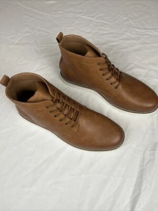 Nick Graham mens Roger Cognac brown mid top dress shoes size 13 - Picture 1 of 10