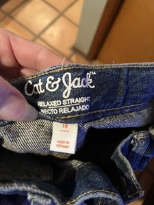 Cat And Jack Boys Jeans Size 10, Relaxed Straight - Picture 1 of 3