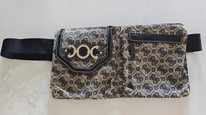 Vintage GUESS Paddington Mini Belt/bum Bag – Black Monogram – NEW with Tags - Picture 1 of 3